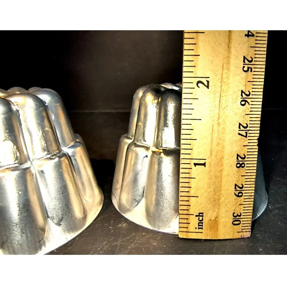 1765.  Set of 2 Aluminum Cupcake or Jello Molds